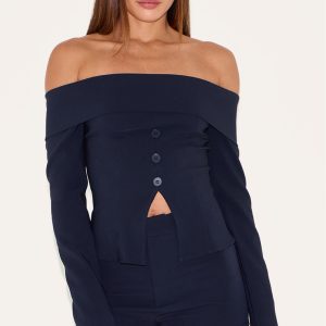 Tall Indigo Tailored Mini Shorts