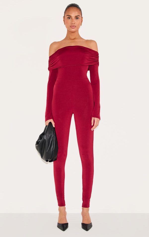 ca11e717e1d58ff00ffa900605101dcac177e9cd_CNM3126_1_burgundy_double_layer_slinky_bardot_straight_leg_jumpsuit-1