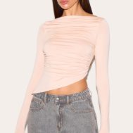 ca6c9a2b52931d7f6feae7858f505ff7d489ec99_CNM3776_1_cream_ruched_detail_asymmetric_hem_long_sleeve_top