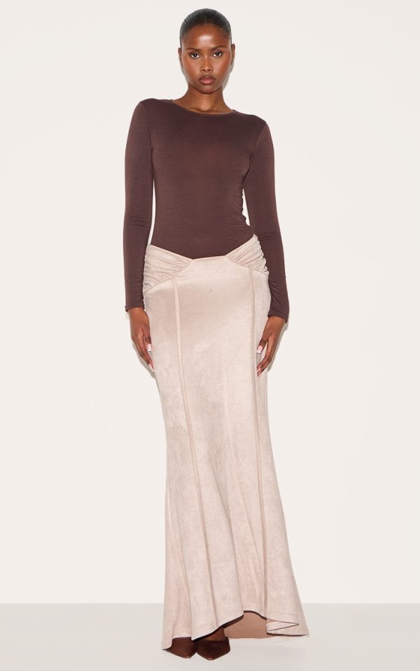 cac55d0e20c92347b495dfbf3f452b7adc7dd208_CNL9104_1_stone_faux_suede_ruching_waist_detail_maxi_skirt