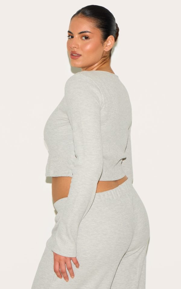 cb2f6df67d1f551eeed2f2e859f5a58b5ca98e18_CNM2095_2_plus_grey_marl_asymmetrical_waffle_button_crop_top
