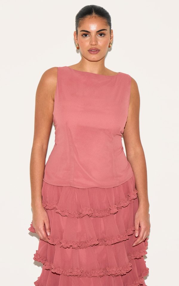 cb81320e25d7fea9140b597414b2acdc9ca05c2f_CNM2466_1_plus_blush_rose_chiffon_boat_neck_top