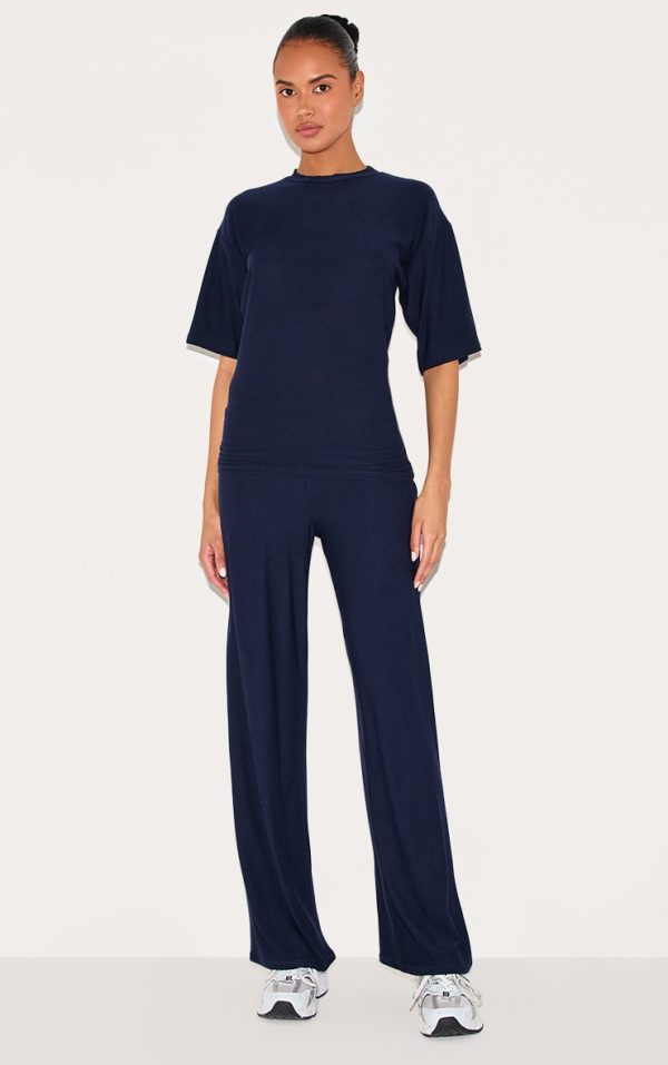 cba5d3268df1f7e511bb8157a4845f4f30eac15f_CNM2141_3_navy_soft_touch_ruched_oversized_short_sleeve_t_shirt