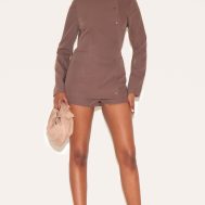 cbea16d441e132f85299e59f19ba68347c603337_CNM2302_3_chocolate_woven_asymmetric_button_tailored_skort_playsuit