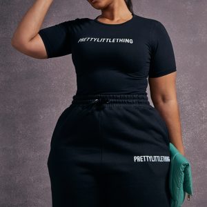 PRETTYLITTLETHING Plus Black Cap Sleeve Bodysuit
