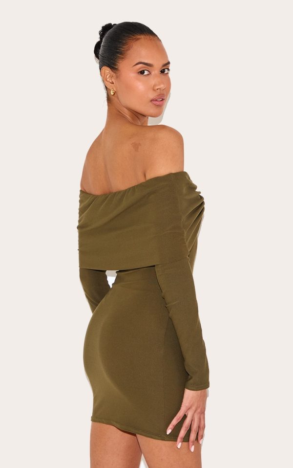 cce9be73d28523014450f518b287b06642dc911f_CNM2278_2_khaki_soft_touch_twist_detail_bardot_bodycon_dress