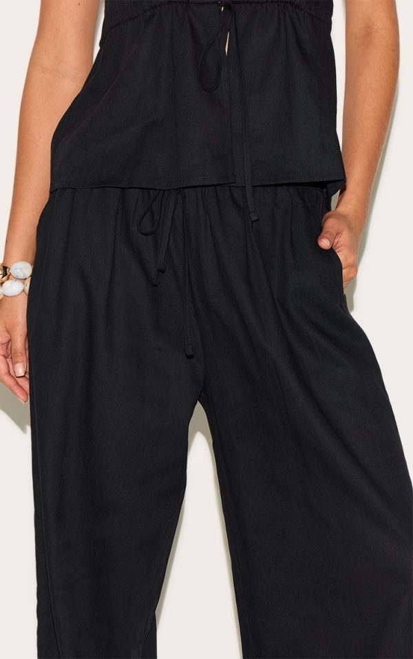 ccfe07d33e8a7350fc4efbb0aeaf10e0247e3126_CNM8588_4_black_linen_look_drawstring_wide_leg_trousers