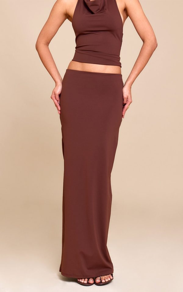 ce61d19c7f8fe57875dd4ae5743b6ad0d9509cf6_CNN0909_2_chocolate_brown_matte_sculpt_mid_rise_maxi_skirt