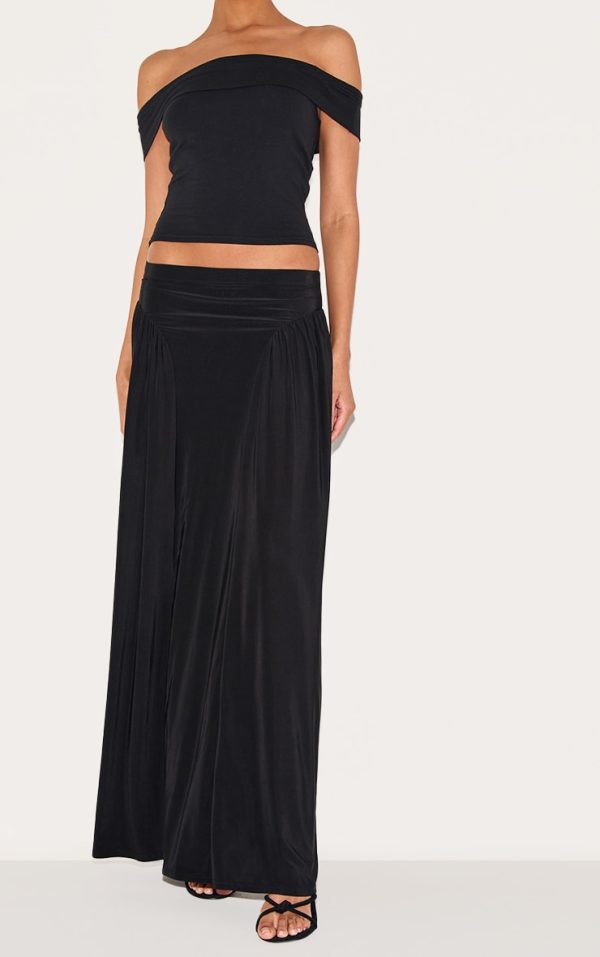 cf9f6c1efee1b3d8e50511dcdcfff87a3c5768b9_CNM3173_2_black_slinky_drop_waist_ruched_panel_maxi_skirt-1