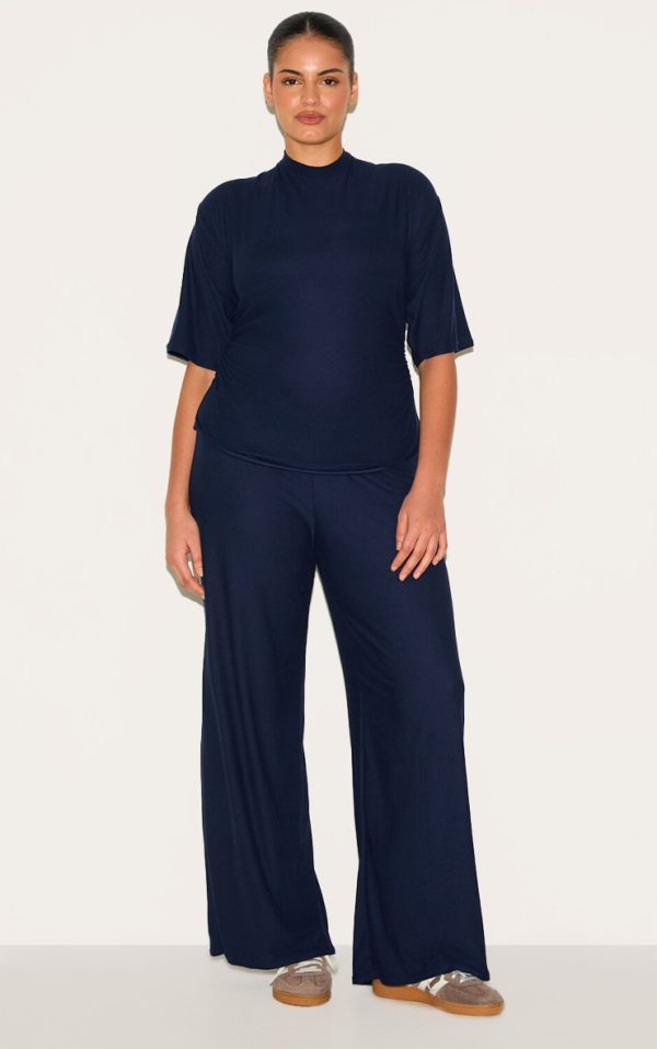 d007a2389bf97e192cd037365ea5c6fc1b7dc26f_CNM2632_1_plus_navy_soft_touch_mid_rise_wide_leg_trousers