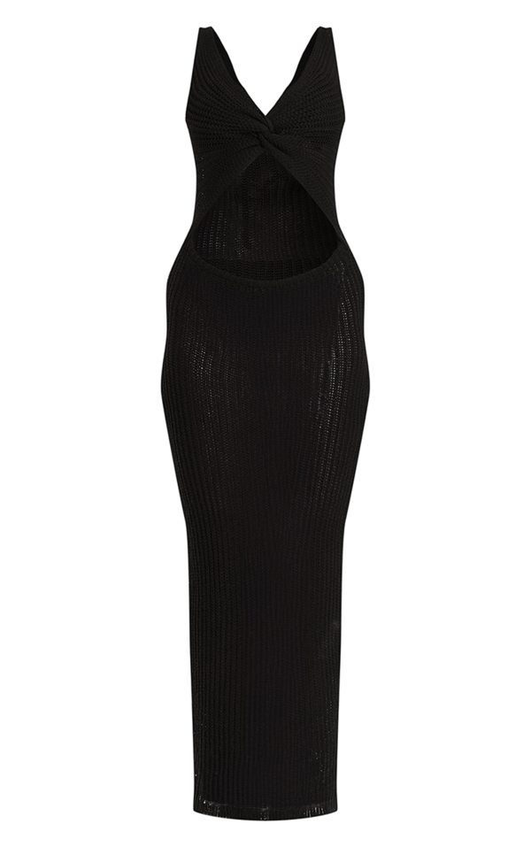 d0f300be571da0d6d8b85aafe2d60fc3d18e2fef_CNM0867_5_black_textured_twist_front_cut_out_beach_dress