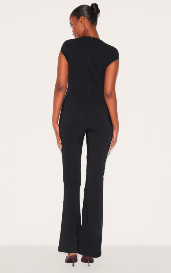 d13320499a7b01934b975fe9069e5ad70edfce3a_CNM3120_2_black_stretch_woven_corset_detail_cap_sleeve_flared_jumpsuit