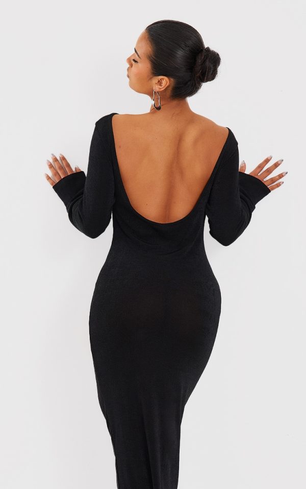 d1da23f89abeec3ce608f9b9030203ec0fcfa4fc_CNH4601_4_black_acetate_slinky_long_sleeve_slash_neck_open_back_maxi_dress