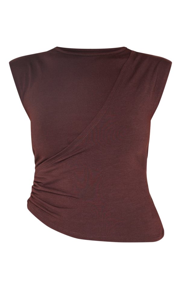 d234733cc861fb580f200903ce5327b160cc0ddb_CNL4840_5_chocolate_jersey_padded_shoulder_ruched_asymmetric_top