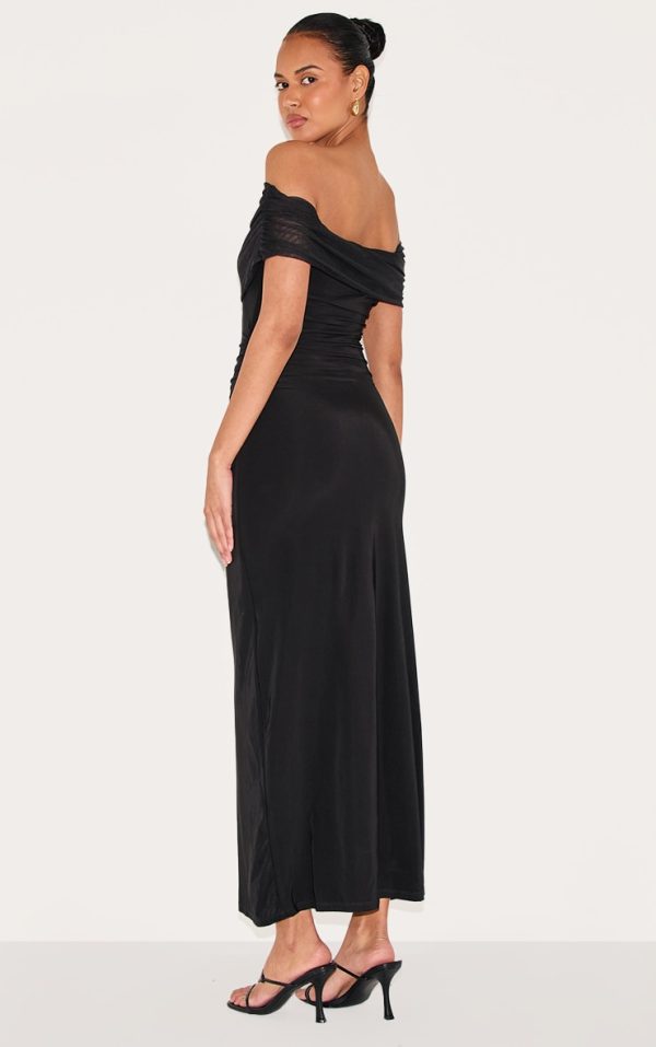 d26dda58da861feccc392f8eb6bcb3d0912da116_CNM1595_2_black_double_layer_slinky_mesh_overlay_maxi_dress