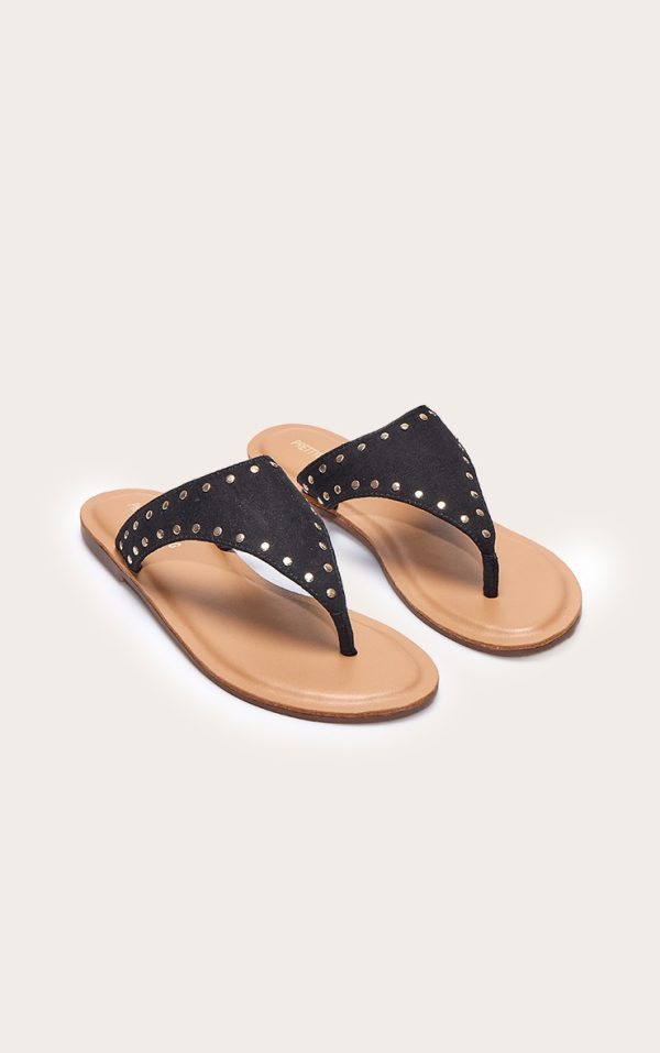 d2ca53fb77e338c77ebaa4ddda4a90d49693825f_CNL7094_2_black_faux_suede_stud_detail_toe_thong_flat_sandals