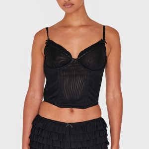 Black Lace Cami Top