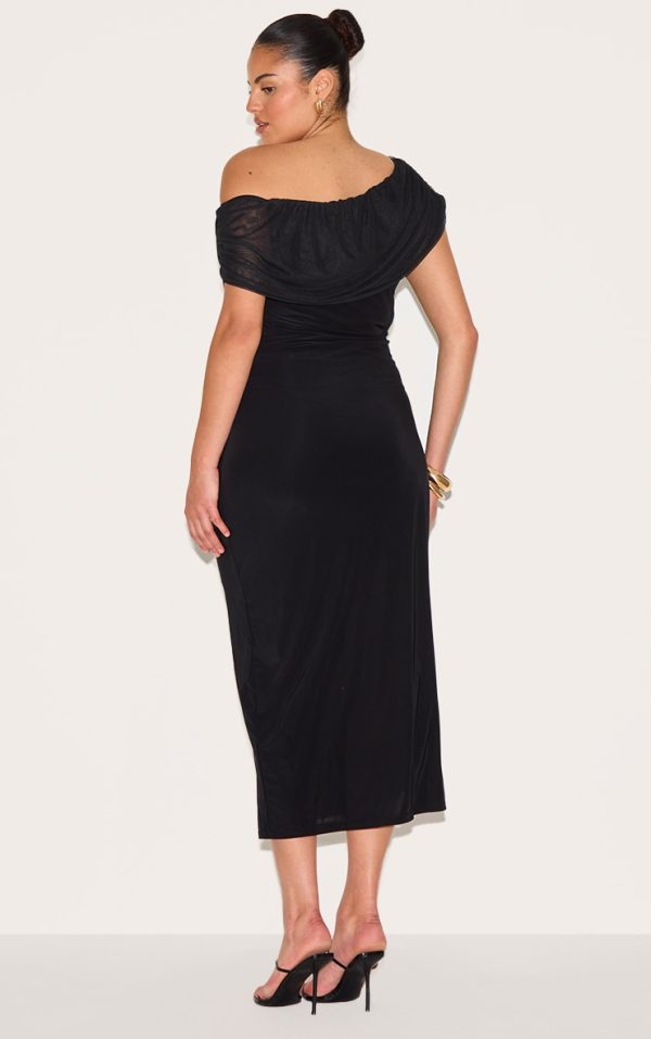 d3ef9b3218b78bc275bdc9339c854cbd377dfdad_CNM3337_2_plus_black_double_layer_slinky_mesh_overlay_maxi_dress