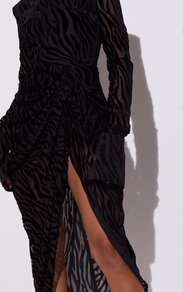 d3fcbfd768e27e8587e8b9e613ff2d7d3385e798_CNH0081_5_black_zebra_print_devore_high_neck_draped_midi_dress