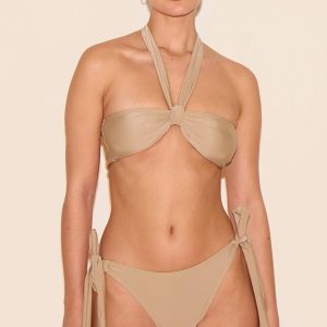 Stone Halter Neck Bikini Top