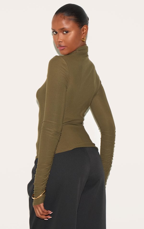 d4bb3a788beb5b3acf0a64ad7516abf49dc796e1_CNL8983_2_khaki_soft_touch_high_neck_ruched_sleeve_top-1
