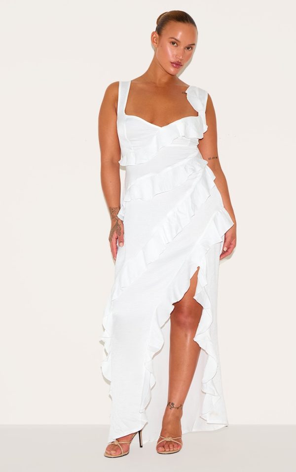d566ecfdd6727b4d9291cd0ceb4ef0468238aebd_CND4826_1_plus_white_satin_frill_layered_maxi_dress