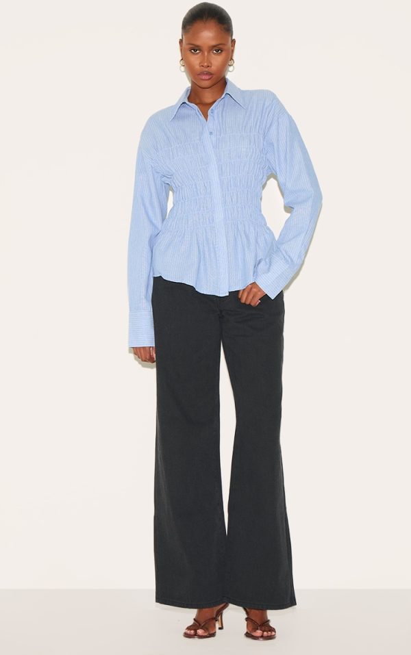 d5a3c44babb5bd134436f995da46a316420eb81d_CNL7547_3_blue_shirred_striped_fitted_shirt