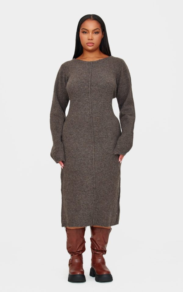 d642b925e2deefee2ad3b6843759f783ebbbe05f_CMT0101_1_plus_chocolate_knitted_seam_front_midaxi_dress