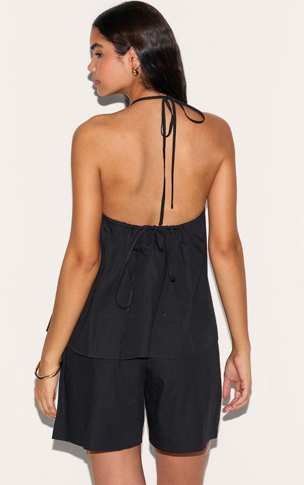 d67f5eded440cde3353b8a0700400427d5ab1530_CNM5623_2_tall_black_poplin_low_back_halterneck_top