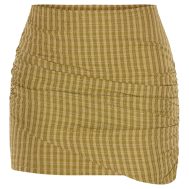 d81590b3556fcf07678e0bae4fde5be9977a7d16_CNM4531_6_tall_moss_green_check_ruched_mini_skirt