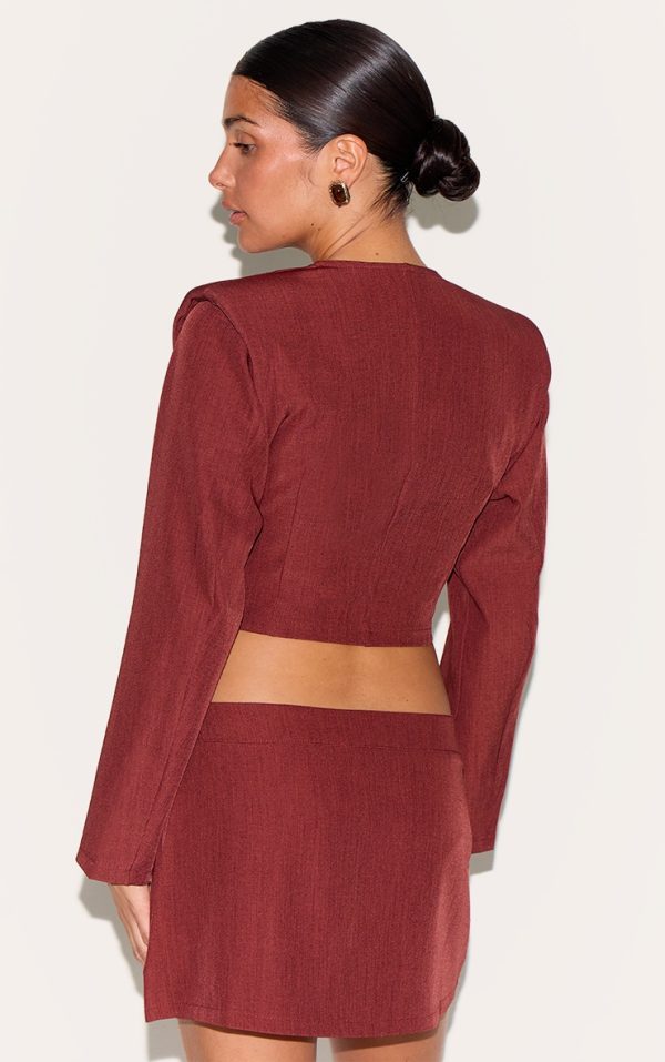 d81745ca40fd07846a35581056a362034bf6912f_CNM3510_2_petite_burnt_orange_woven_long_sleeve_asymmetric_button_top