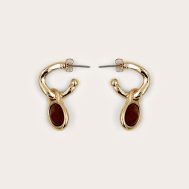 d83bfc7e0ec15adae5d9e82aa4f84c850962f8e7_CNN3868_2_gold_draped_resin_garnet_mini_hoop_earrings