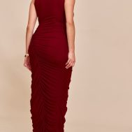 d929ecf6f2c9ed5bf58dc9053685587ac540dece_CNM7790_2_plus_deep_red_double_layer_mesh_boat_neck_ruched_maxi_dress