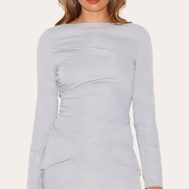 d984eca848a8b0e4b54024e00b96dcba9caf0e76_CNL7529_1_grey_tailored_woven_ruched_detail_long_sleeve_bodycon_dress