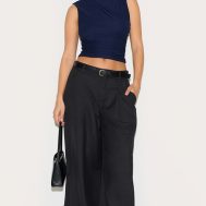 d9eb4a4094c43bf5f530beae5fc96e02e7856142_CNM6688_3_navy_soft_touch_ruched_detail_long_top