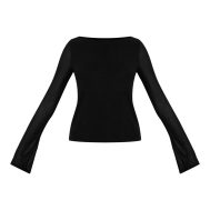 d9ed92ad82451d0d47054ed9821b79bbf09f3a36_CNN0205_5_black_stretch_chiffon_loose_fit_flared_long_sleeve_top