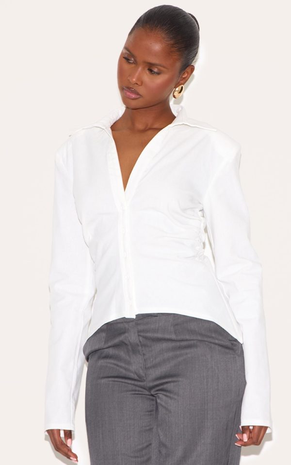 daed72e1dfab2d0caef3e43ad935fc0ae0d05dd1_CNM3783_4_white_linen_blend_shoulder_padded_fitted_shirt