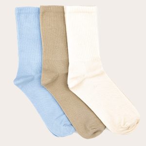 PRETTYLITTLETHING Natural Tonal 3 Pack Ankle Sock