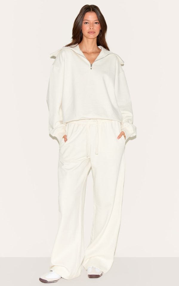 de02006c6aa23cfe5e6e8913376bd14a740a7835_CNM6492_3_cream_premium_loopback_quarter_zip_foldover_sweatshirt