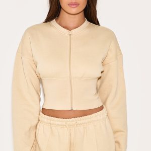 Latte Extreme Cinched Waist Sweatshirt