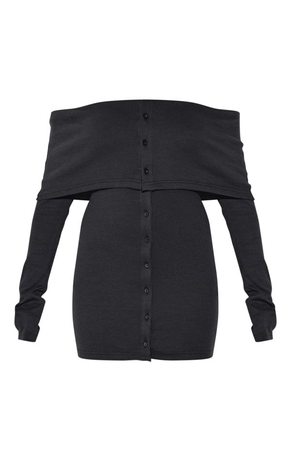 df1dc01d692a8ca0e386f426eb995df35db56766_CNM3164_5_black_rib_fold_over_bardot_button_mini_dress