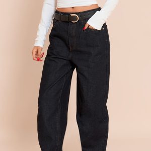Tall Dark Indigo High Waist Boyfriend Jeans