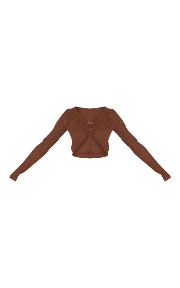 e05409ef1c53b336c21a85cdde3387f100c9f0d4_CNM1175_5_mocha_pointelle_knit_trim_detail_long_sleeve_top