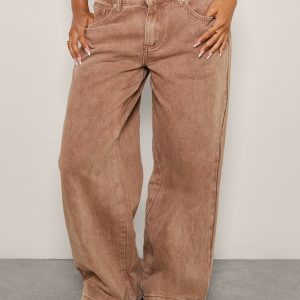 Petite Taupe Washed Low Rise Boyfriend Jeans