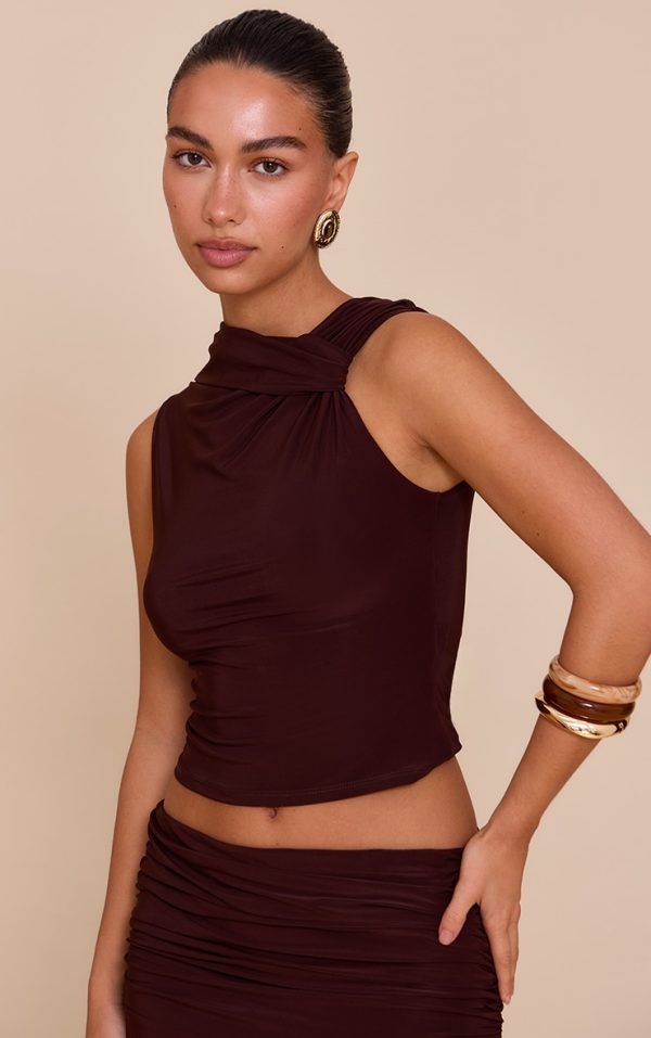 e2424b216f30c80c21358ff03640a7f9978bd7e6_CNN0305_1_chocolate_brown_double_layer_slinky_neck_detail_long_top