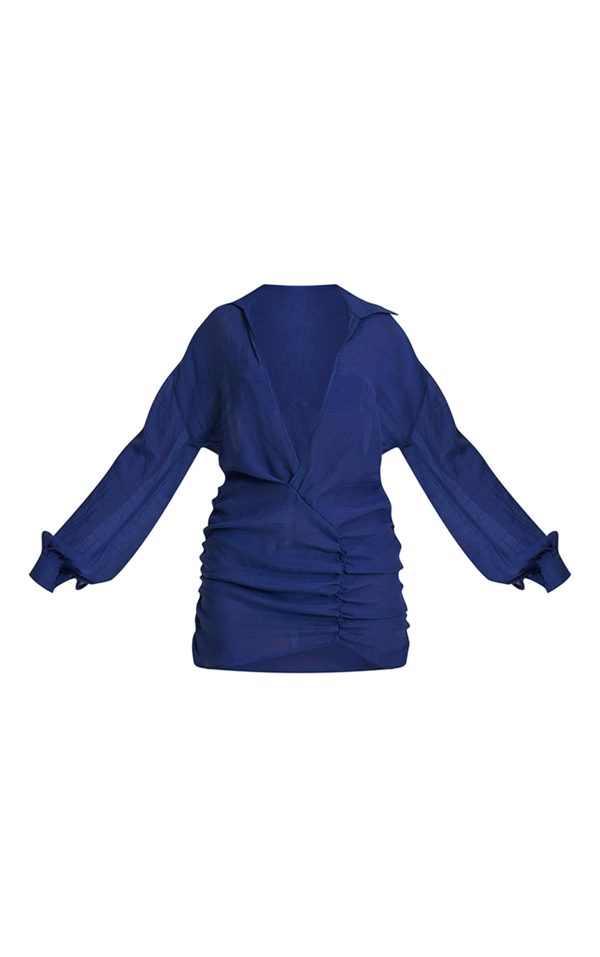 e4c8aadb40df8ff860232818c242609feda3ec02_CNM3538_5_cobalt_textured_woven_plunge_ruched_beach_dress