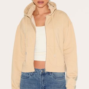 PRETTYLITTLETHING Stone Washed Embroidered Zip Up Hoodie