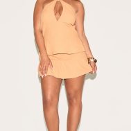 e5e4d9decece200072ff3d6d9b2aa09e05971005_CNM6332_1_shape_olive_linen_dropped_puffball_hem_mini_skirt