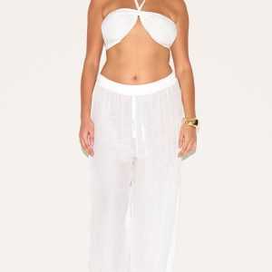 Plus White Trousers & Top Set