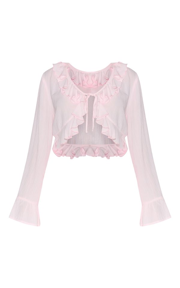 e75f8d467b72759c4234ee7e8be2aa9aa08aa1ca_CNM3971_5_petite_pink_cheesecloth_ruffle_tie_front_long_sleeve_top